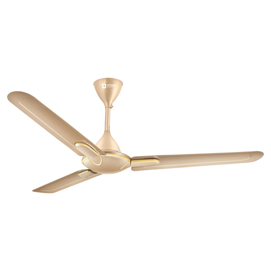 Orient Electric 1200 mm Laurel| 100% Copper motor| High-speed ceiling fan | Rust-proof Aluminium blades| Decorative ring & trims| 2 years warranty| Topaz Gold, pack of 1