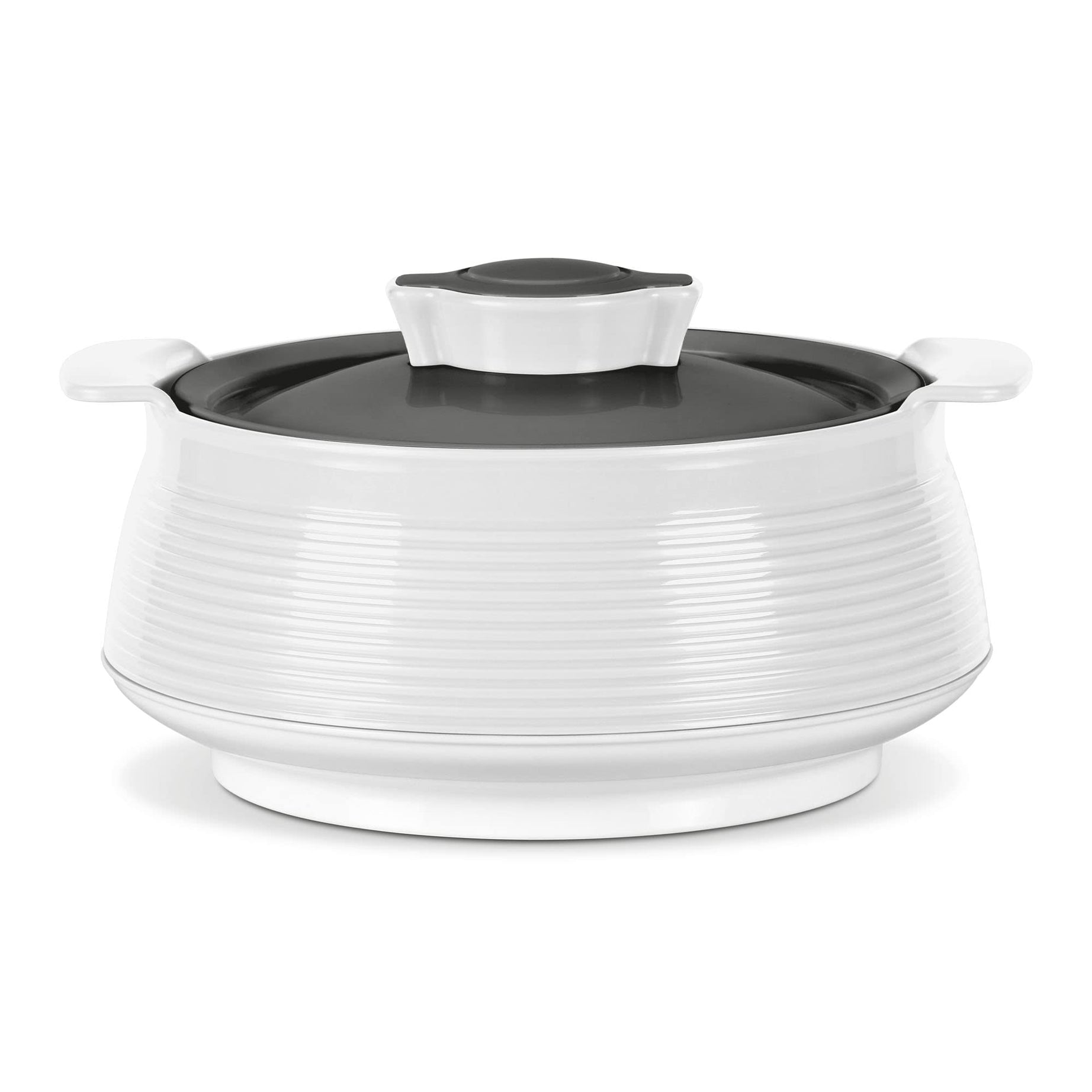 MILTON Venice 1500 Insulated Inner Stainless Steel Casserole, 1.35 litres, Micro White | BPA Free | Food Grade | Easy to Carry | Easy to Store | Ideal for Chapatti | Roti | Curd Maker