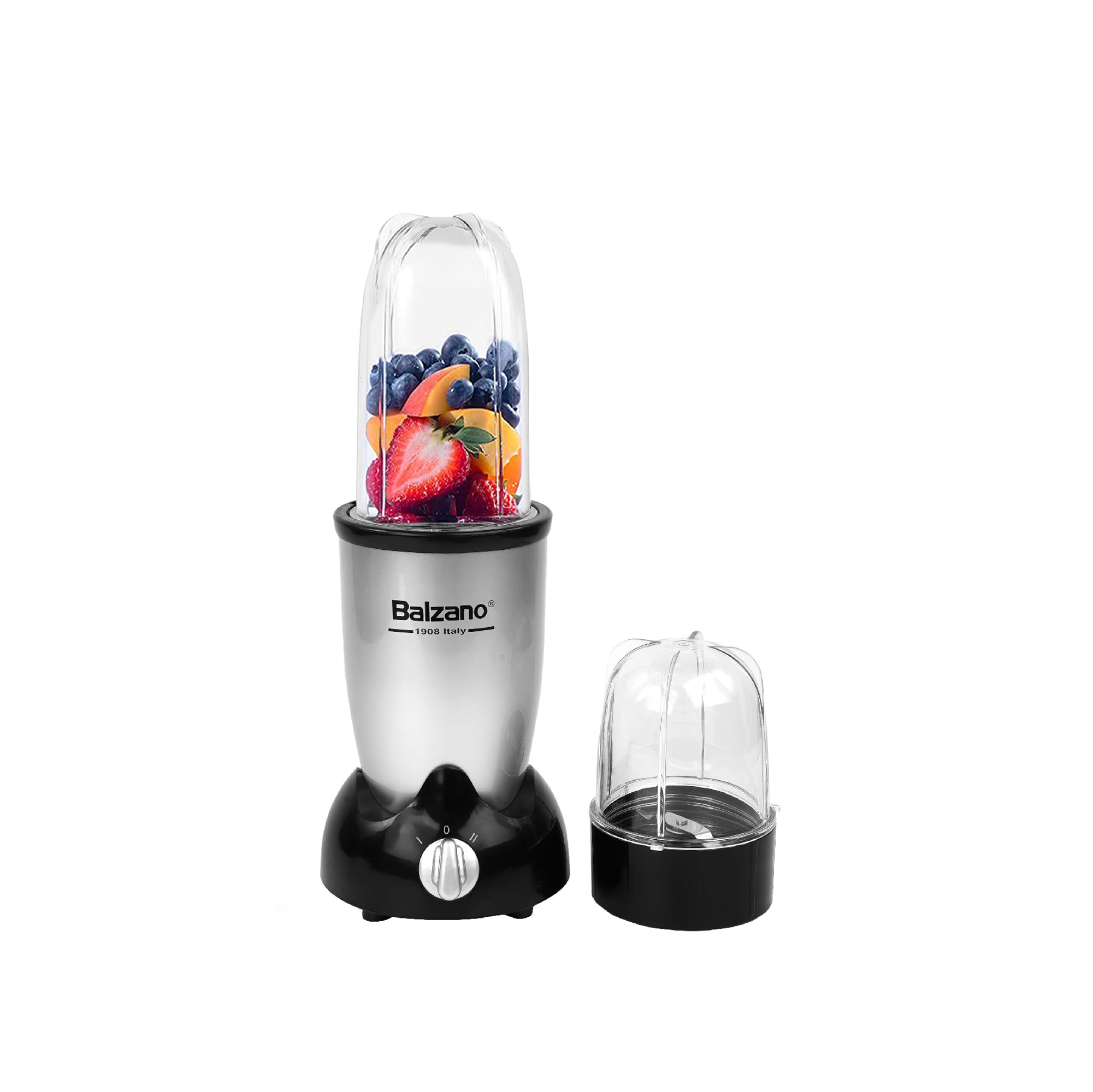 Balzano High Speed Nutri-PRO Bullet Mixer Grinder (Powerful 500W) Blender for Smoothies and Juices/Smoothie Maker - 2 Jars & 2 Blades, Mixer Grinder with Pulse Function, Italian Design & Technology