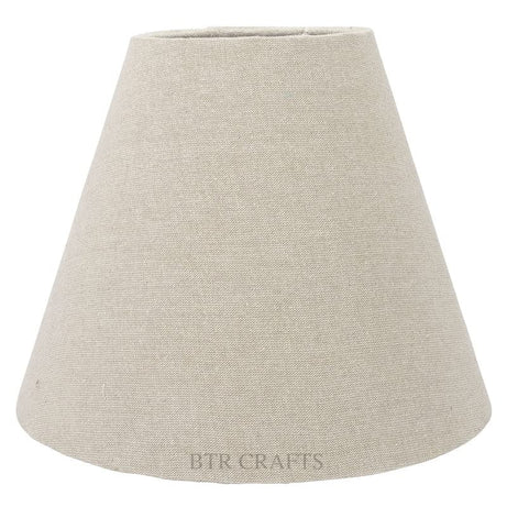 10" Inches, Small-Medium, Conical Lamp Shade, Cotton Fabric, Beige Color