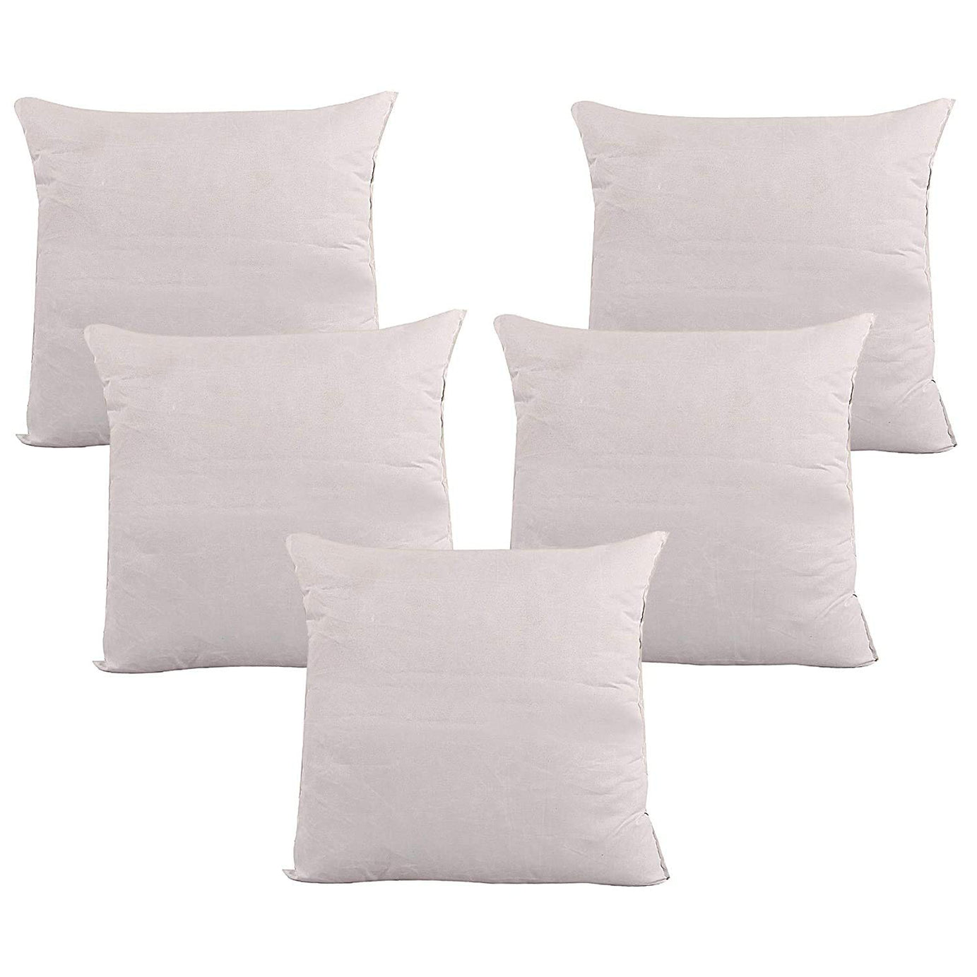 Nivedha Mattress-Organic Kapok Sofa Square Cushion,Light Weight Silk Cotton Square Pillow, Safed Semal, Ilavam Panju Cushion, Medical Pillow Set of 5,(16 x 16) inches