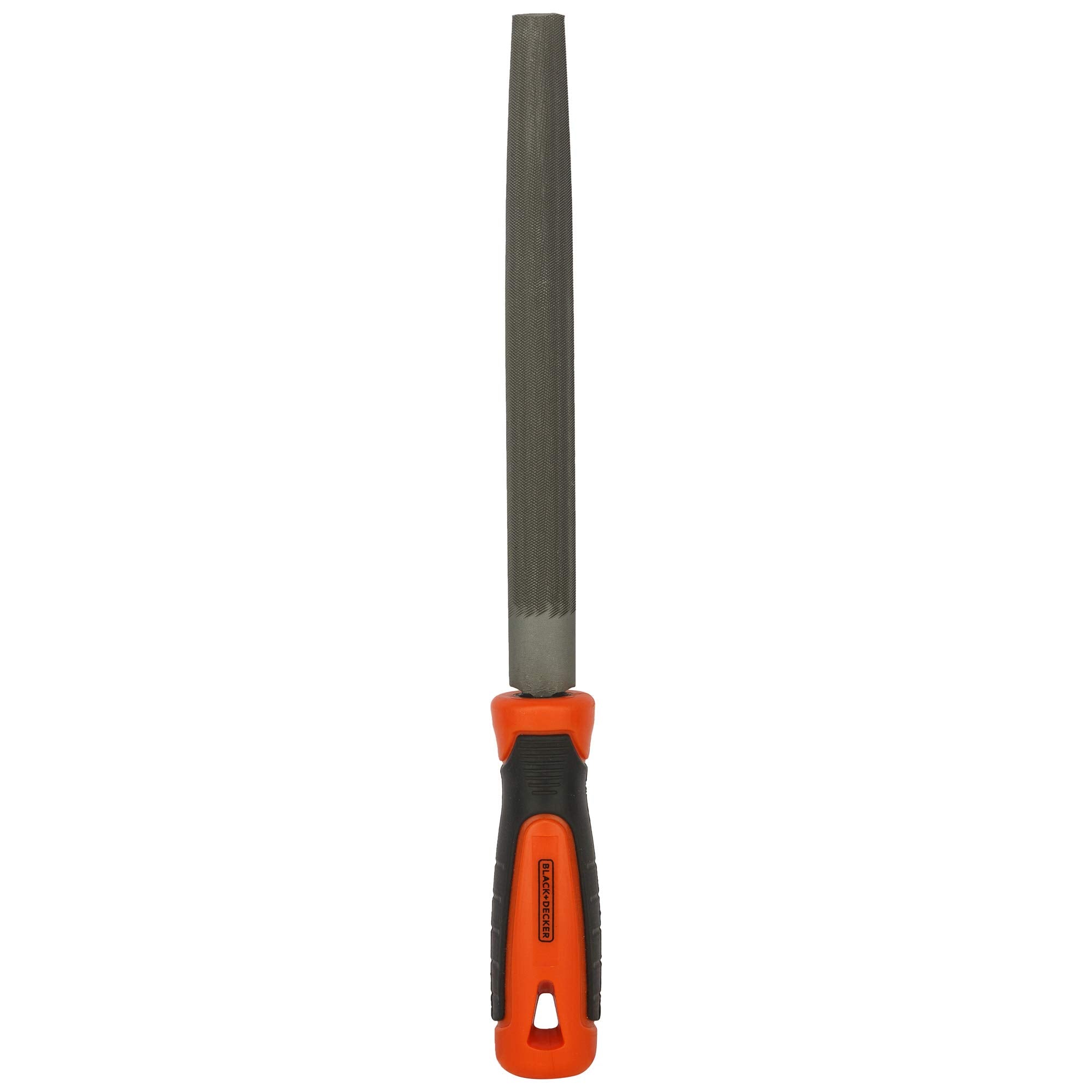 BLACK+DECKER BDHT22146 Steel 200mm 2nd Cut Half Round File (Orange)