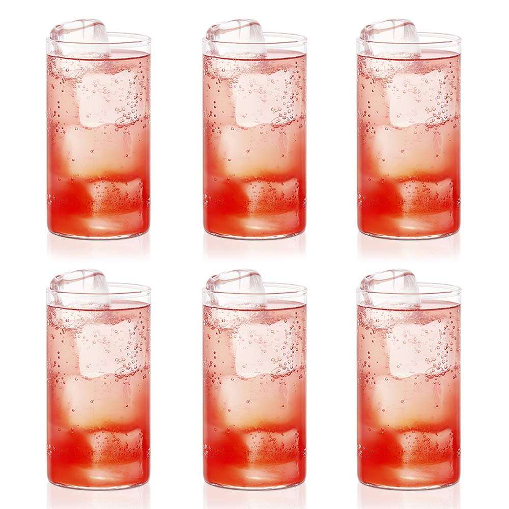 Borosil Vision Glass 350 ml Set of 6 pcs Transparent Drinking Glass |Borosilicate Glass Tumblers for Water, Cold Drinks, Juice | Flame Proof, Microwave & Dishwasher Safe | for Daily use & Gifting