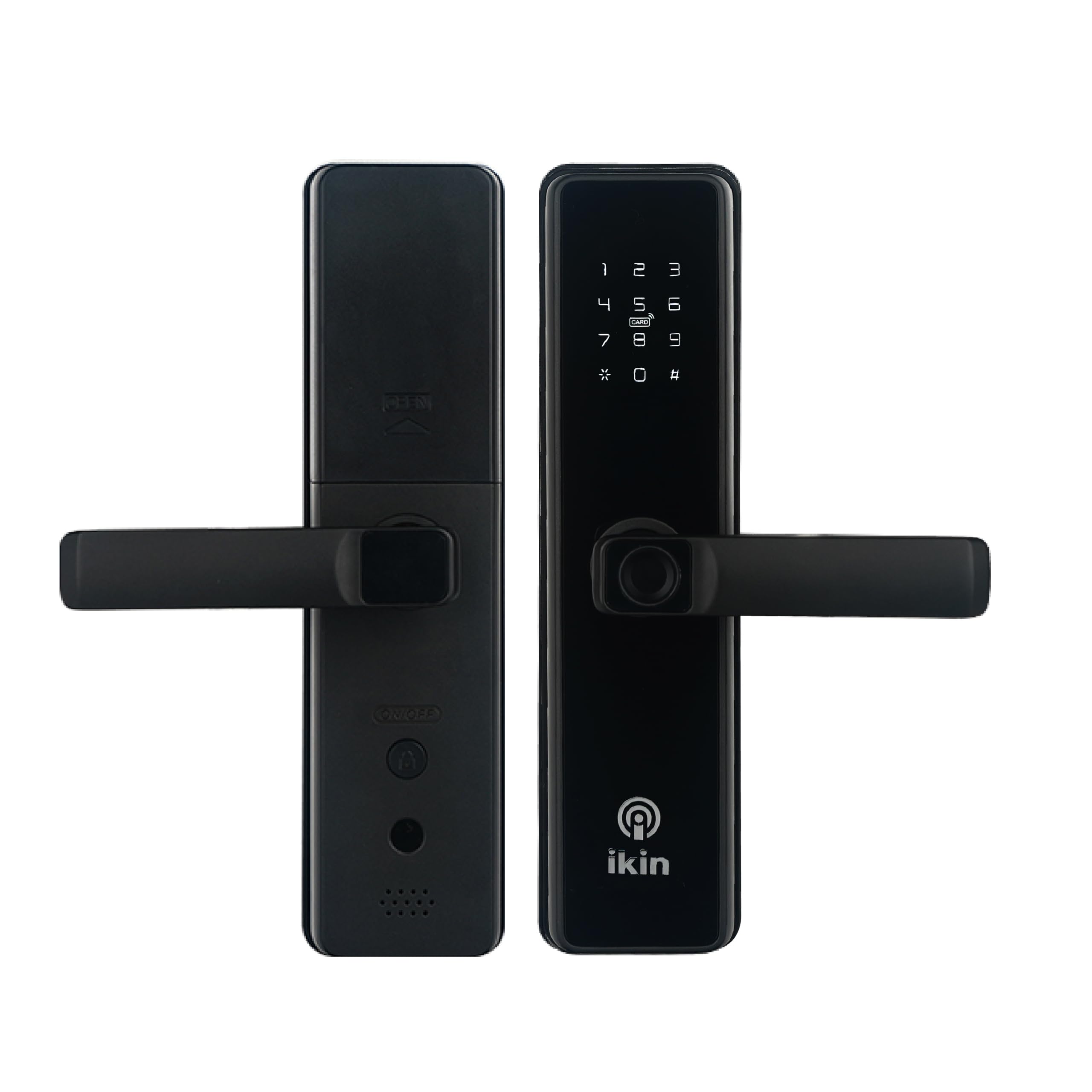 IKIN Smart Door Lock | Digital Lock for Main Door | Smart Locks for Home Main Door | 6- Way Unlocking | Mobile App | WiFi Door Lock | Mechanical Key (Max SE, Black)