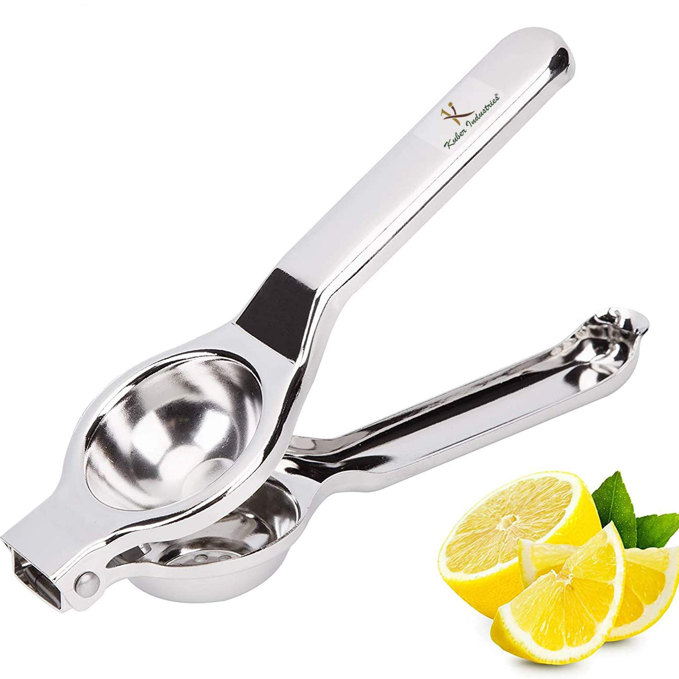 Kuber Industries Super Stainless Steel Lemon Squeezer with Attached Bottle Opener (Silver)-KUBMART11435, Standard