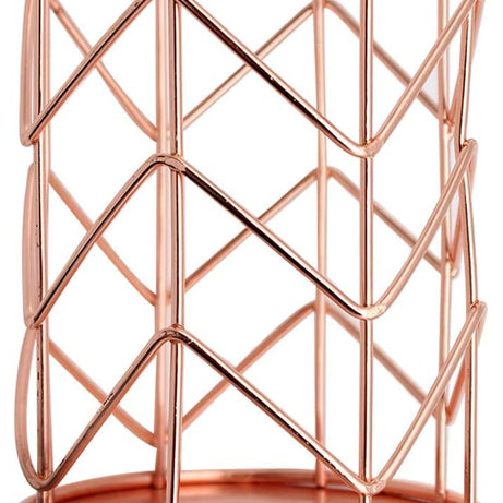 CentraLit Pencil Pen Cup Holder Stylish Stand Organizer for Office Desk, Study Table, School Gifts Women's Desk Organizer, Makeup Brush Holder, Office Table Accessories (Rose Gold)