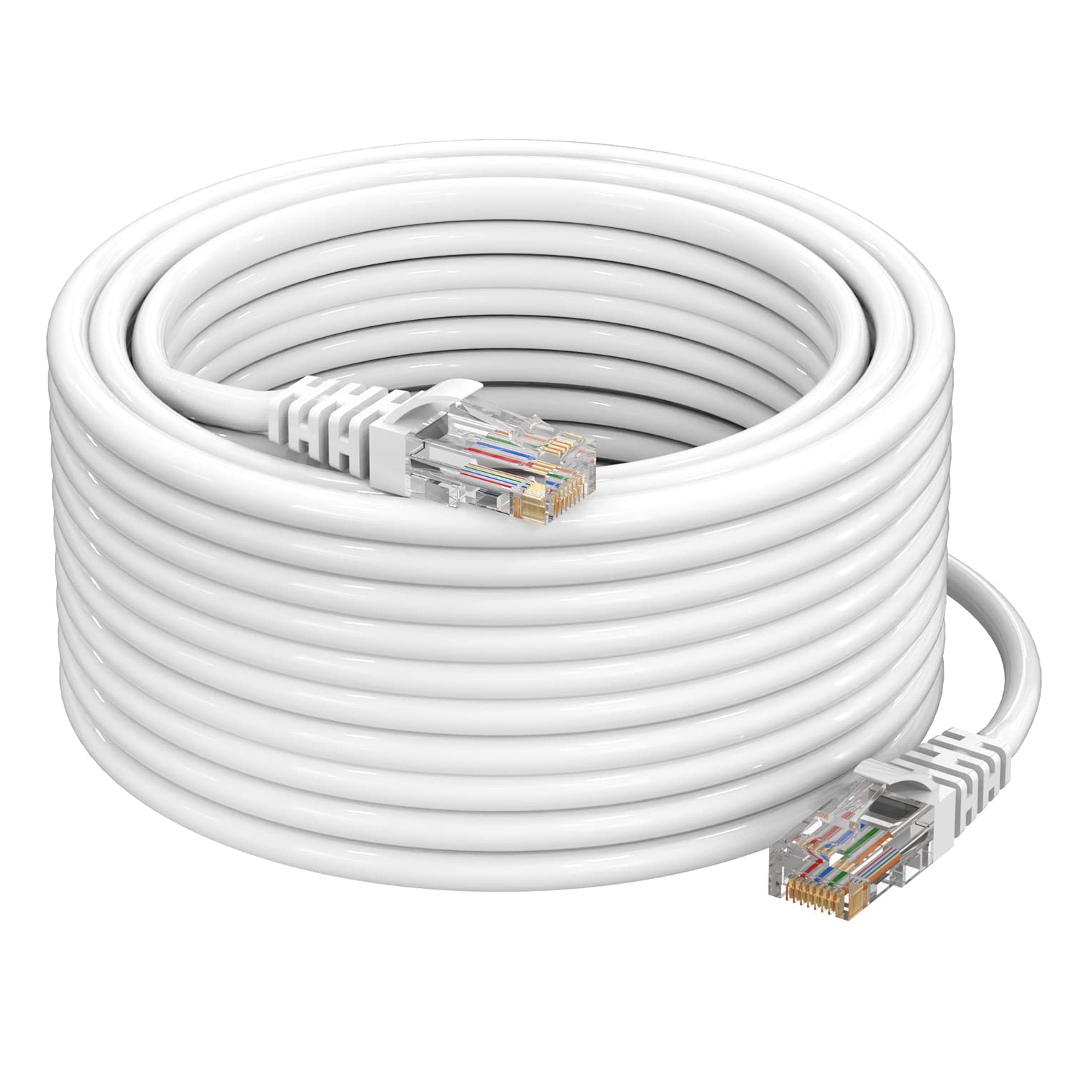 Sounce Cat6 Ethernet Cable 15-Meter-High Speed 550MHZ / 10 Gigabit Speed UTP LAN Cable Network Cable Internet Cable RJ45 Cable LAN Wire, Patch Computer Cord Gigabit Category 6 Wires for Modem Router