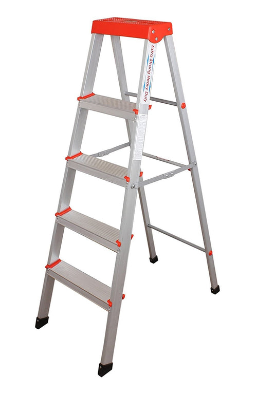 Parasnath EasyDay 4 Step 4.1 Ft Light Weight Aluminium Heavy Duty Folding Ladder (Made in India)