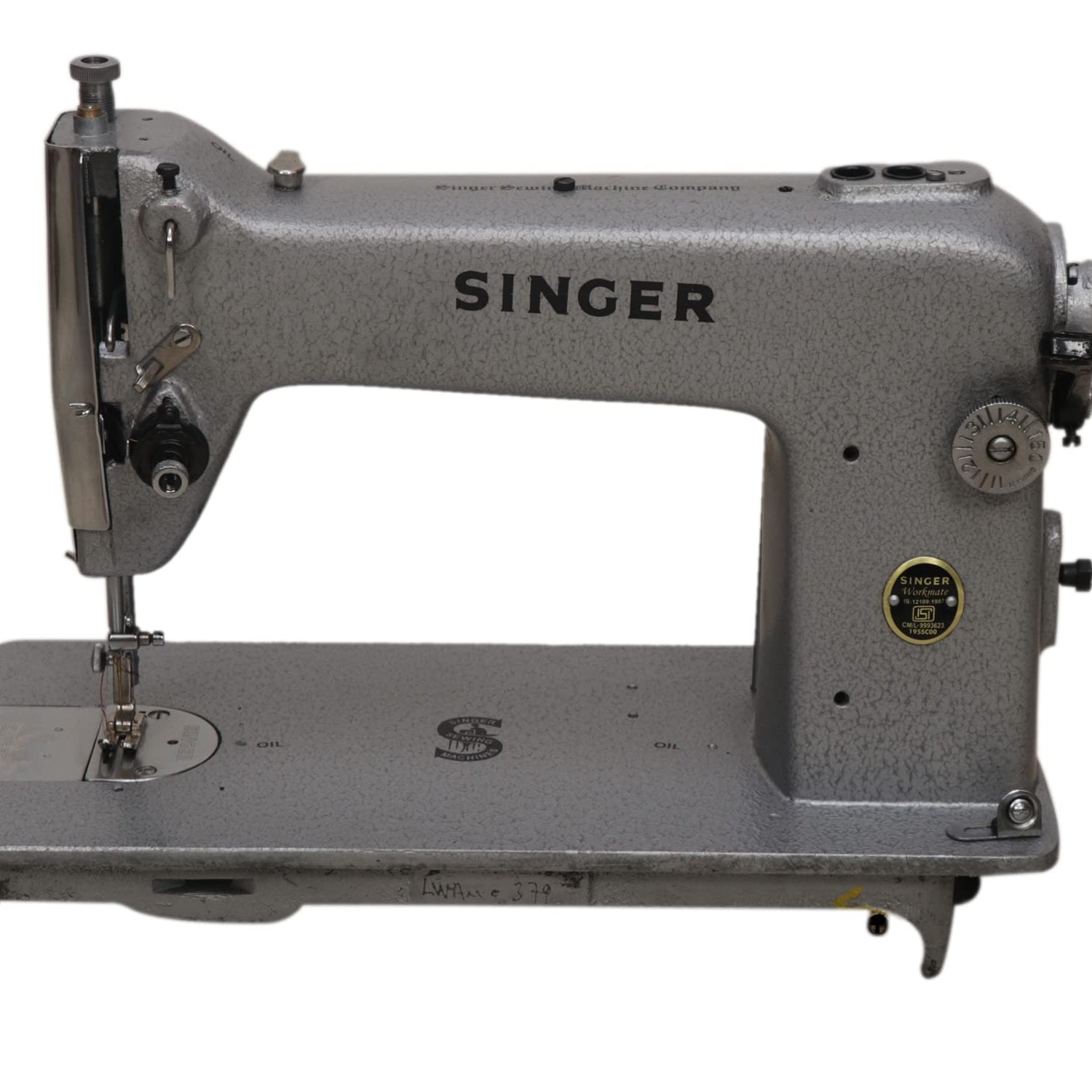 Singer Workmate Full Shuttle Umbrella Sewing Machine For Tailoring Purpose, Silver