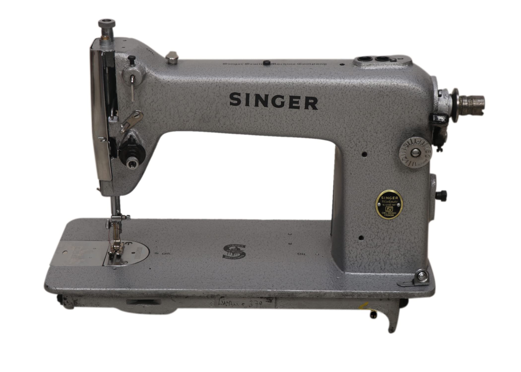 Singer Workmate Full Shuttle Umbrella Sewing Machine For Tailoring Purpose, Silver