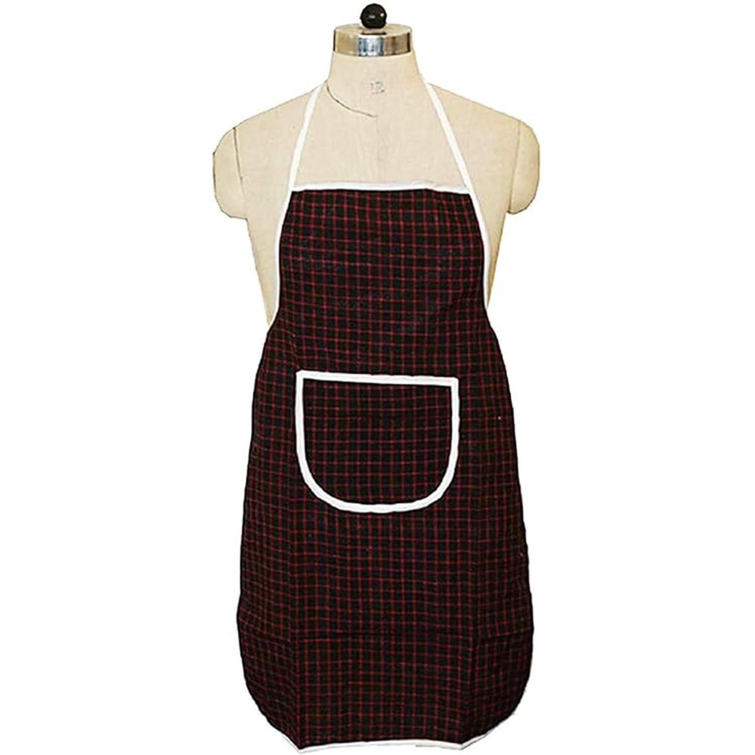 Kuber Industries Apron For Men And Woman|Waterproof Apron For Kitchen|Designer Front Pocket|Adjustable Neck strap & Waist Belt|Unisex Size Standard|MULTI