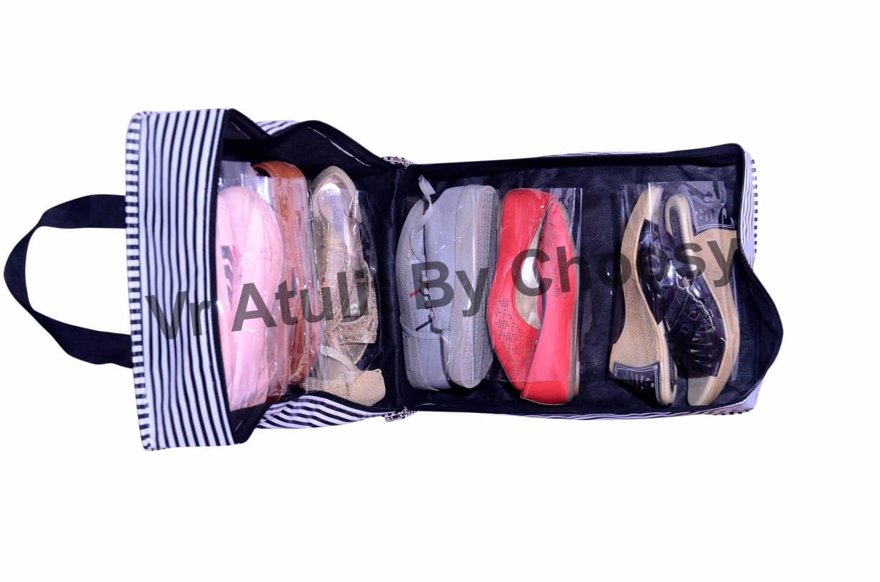 By Choosy Under Bed Rectangular Storage Shoes Box with Clear Plastic Zippered || Perfect for Travelling Purposes (Unisex)