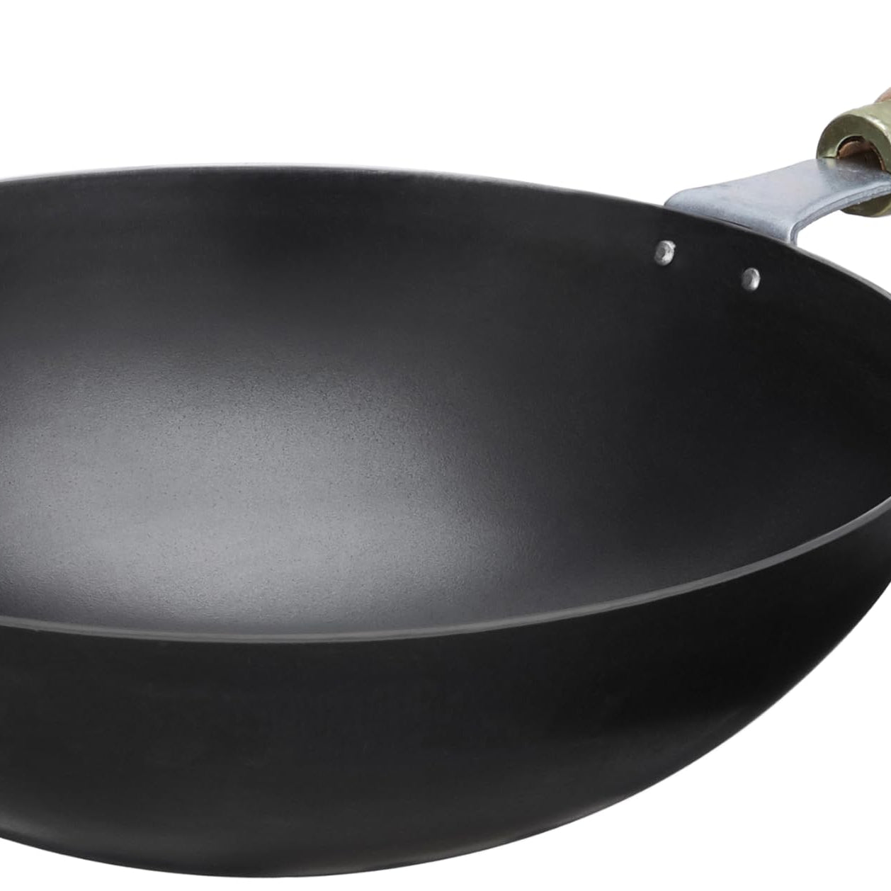 Amazon Brand - Solimo Sheet Metal Iron Wok 24 cm (Black)