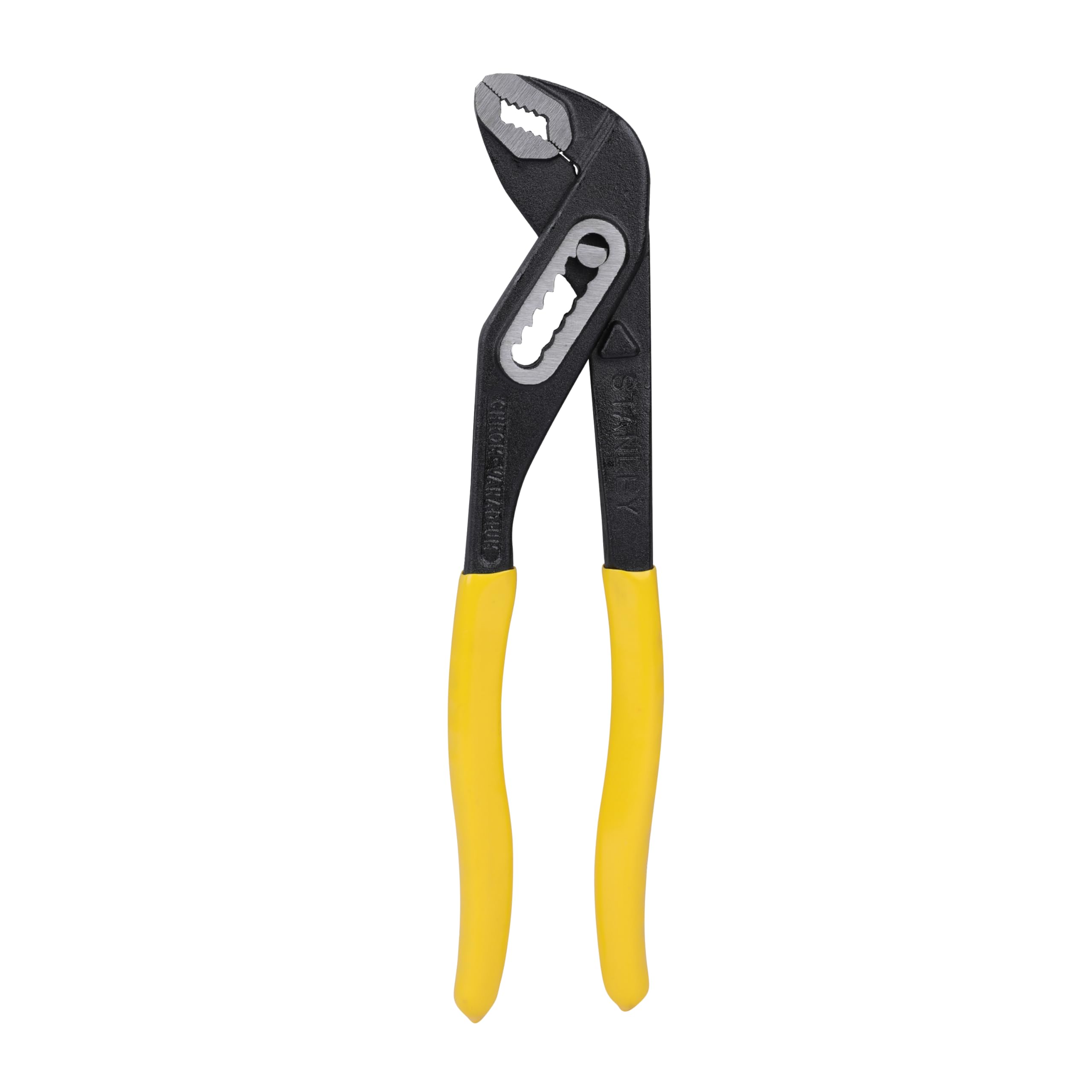 STANLEY 71-669 10'' Steel Slim Water Joint Curve Pump Plier with Anti-Corrosion Properties for Plumbing Use, YELLOW & BLACK