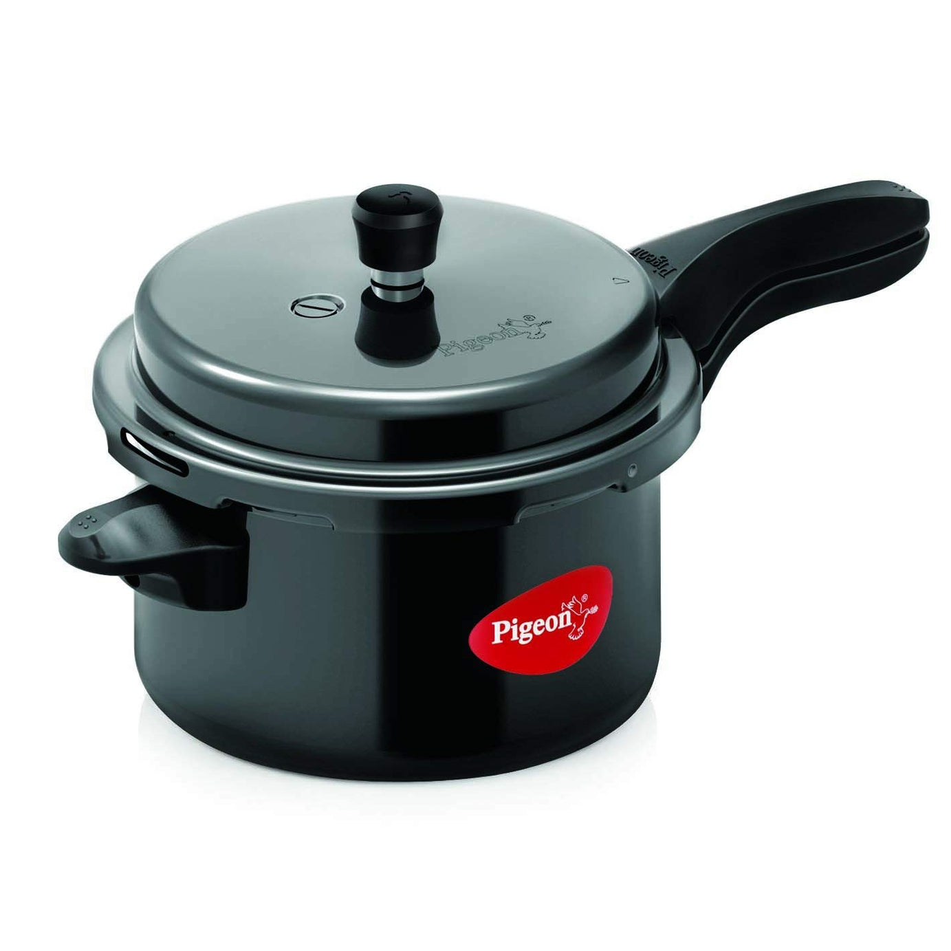 Pigeon by Stovekraft Titanium Hard Anodized Aluminium Outer Lid Pressure Cooker - 5 Litres - Black