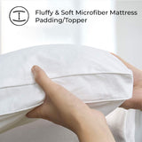 Linenwalas Microfiber Mattress Padding/Topper for 5 Star Hotel Feel - White - 38" X 75"