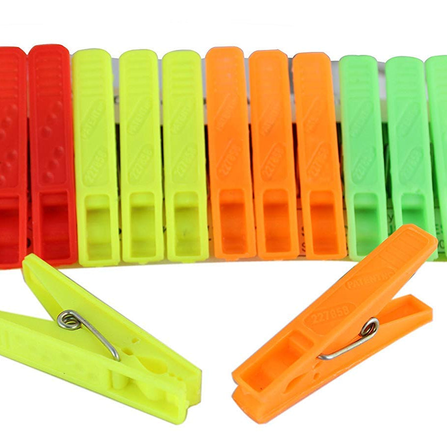 Sinco Super Cloth Clips Pegs Multicolor - Pack of 3 (36 Pieces)