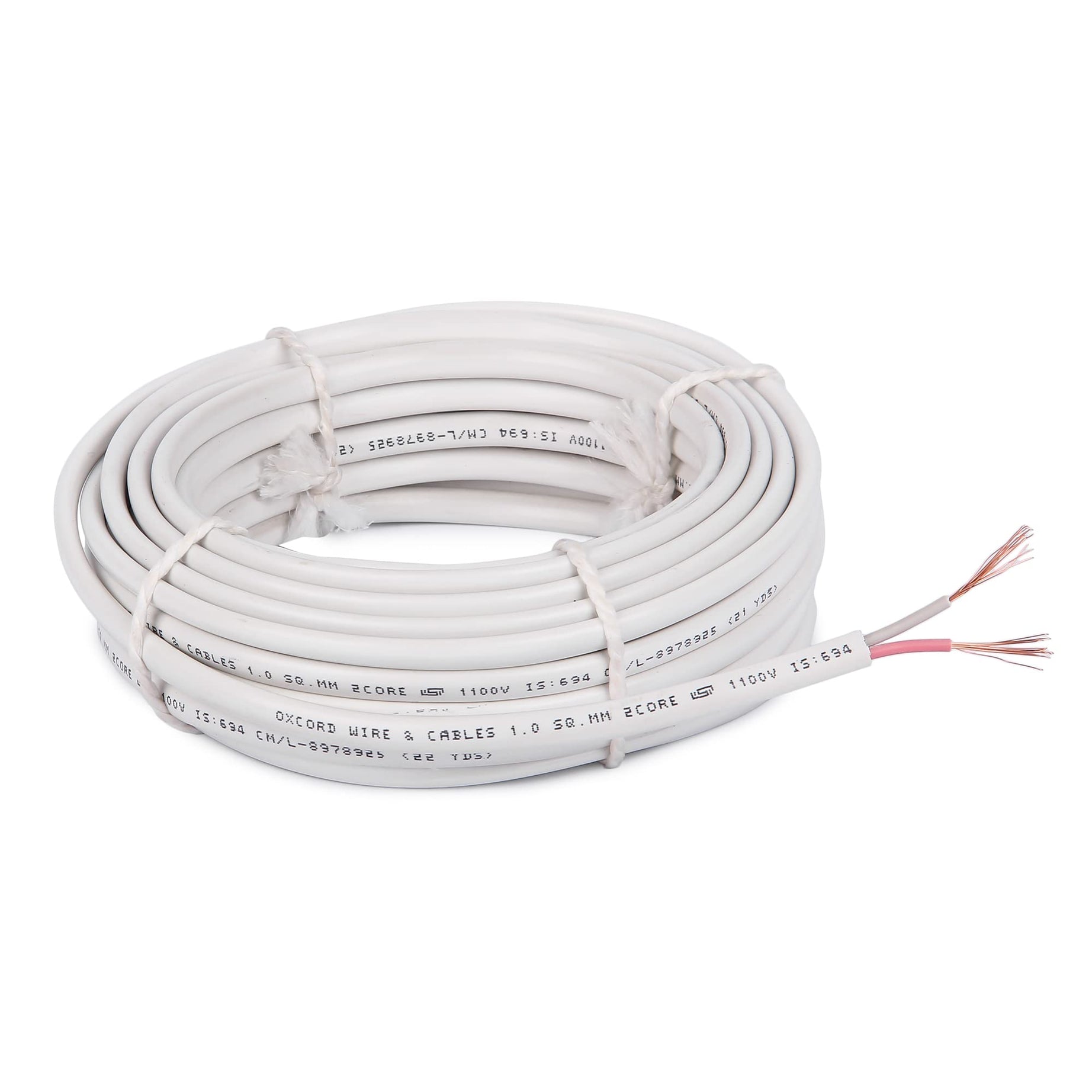 OXCORD Twin Flat 2 Core Copper Wires and Cables for 1mm Domestic and Industrial Electric Connections 1100V (10 Yard / 9.14 Meter / 30 Feet)