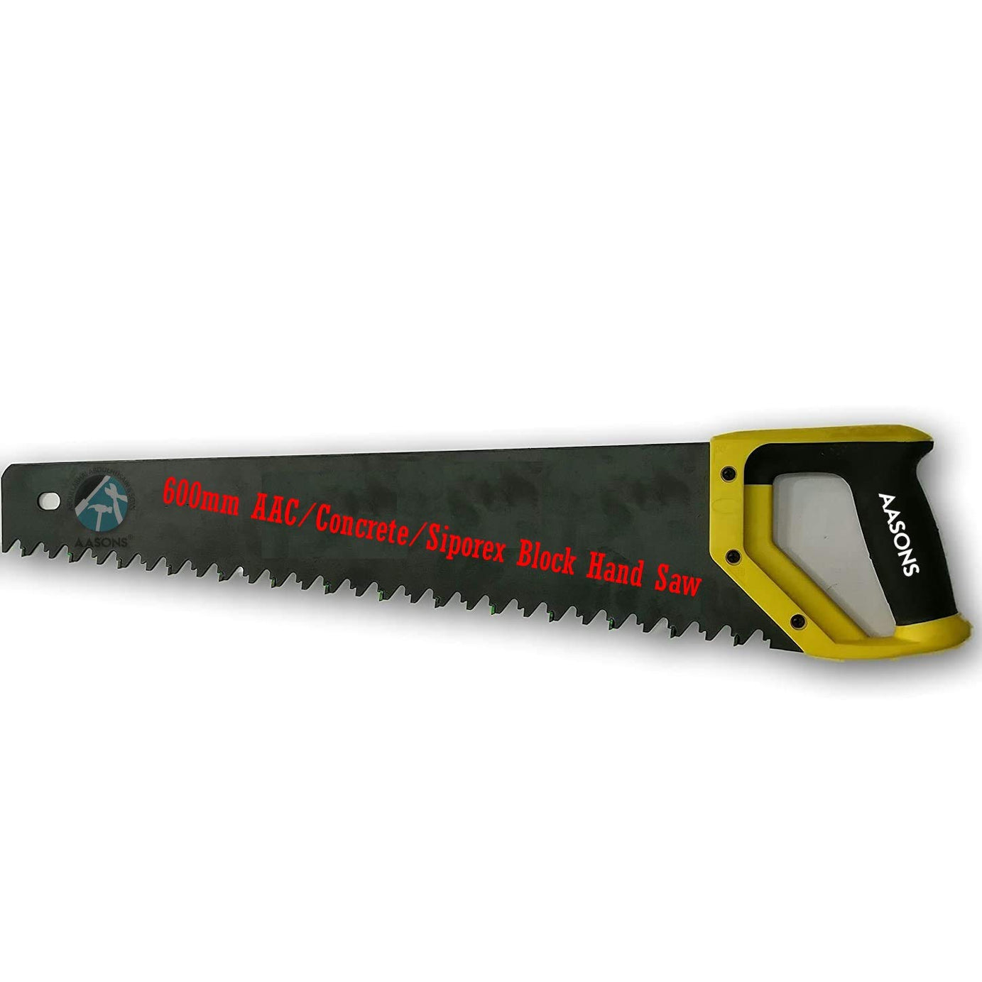 AASONS Carbide Tipped Teeth AAC/Concrete/Siporex Hand Saw for Cutting Bricks, Aerated Concrete Blocks, Cement Cutter Blade with PVC Handle (24"-600mm)