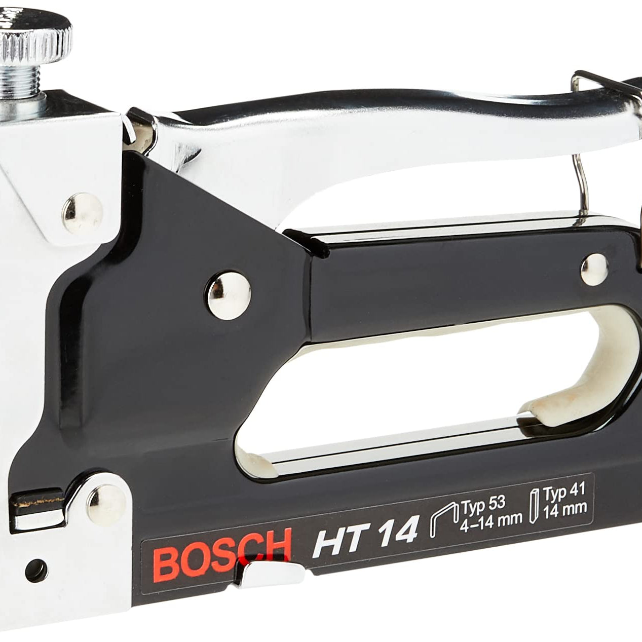 Bosch Professional Handheld Tacker Ht14, Pack of 1, Suitable for Quick Fixing of Fabrics, Roofing Felt, Foils, Insulation Materials, Woven Wires and for Light Upholstery Work