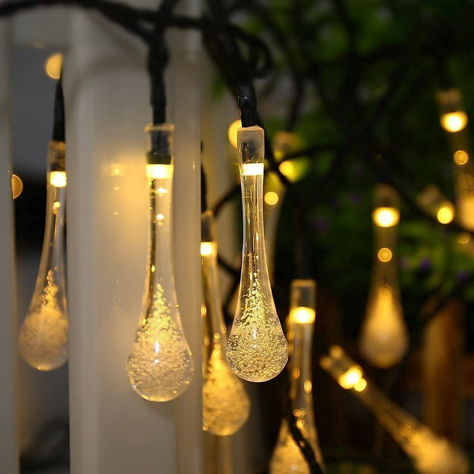 One94Store Fairy Water Drop String Ball Light 14 LED Outdoor Lights Waterproof Crystal Decoration Lighting for Diwali,Home, Garden, Christmas,(Plug-in