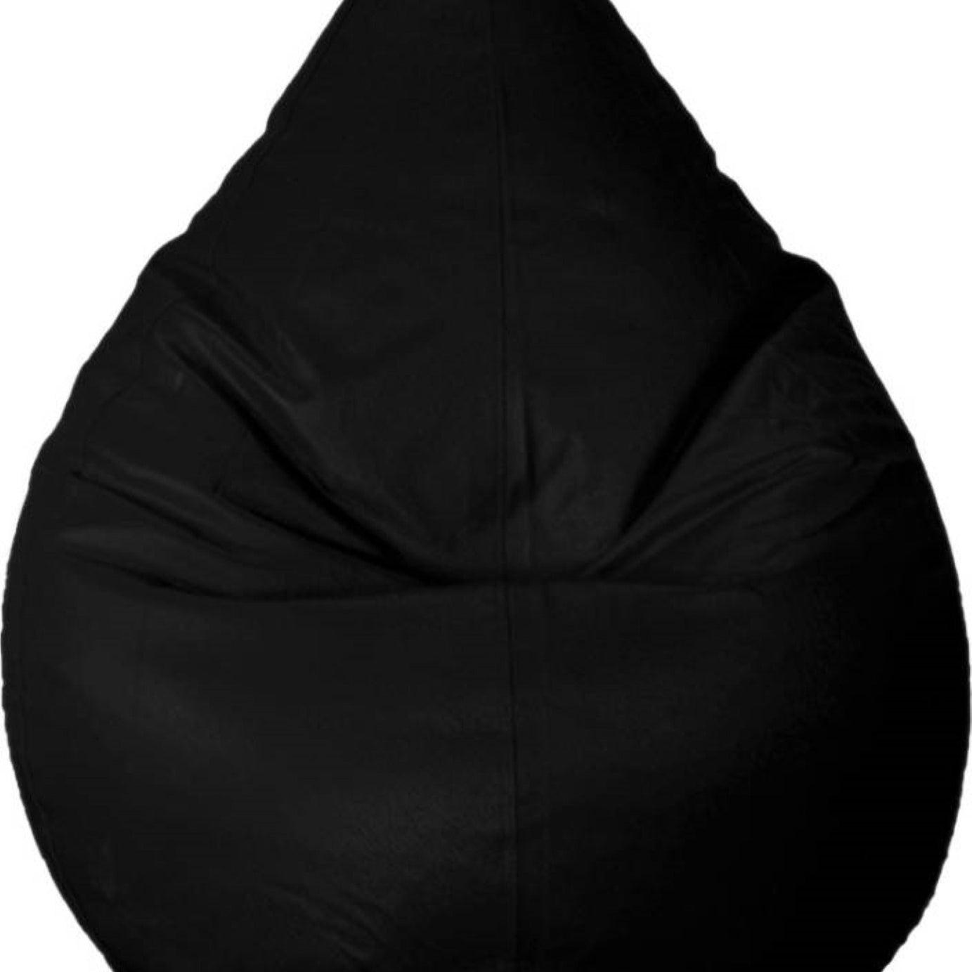 CADDYFULL Large Leatherette Bean Bag Without Beans (Black)