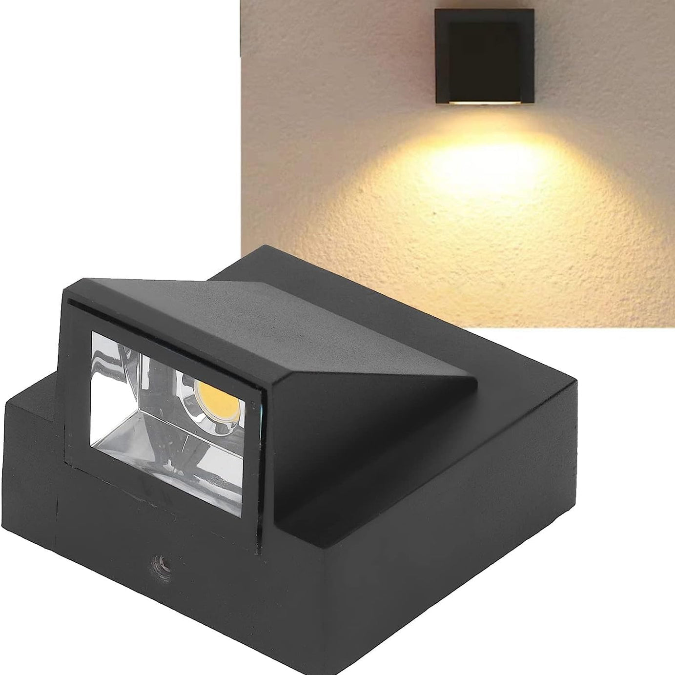 LUMINA Glintac Outdoor 5 Watts Led Up Down Wall Light Aluminum Body Black Color, Water Proof, Square,Wall Lights for Modern/Living Room/Outdoor/Waterproof/Fancy/Home