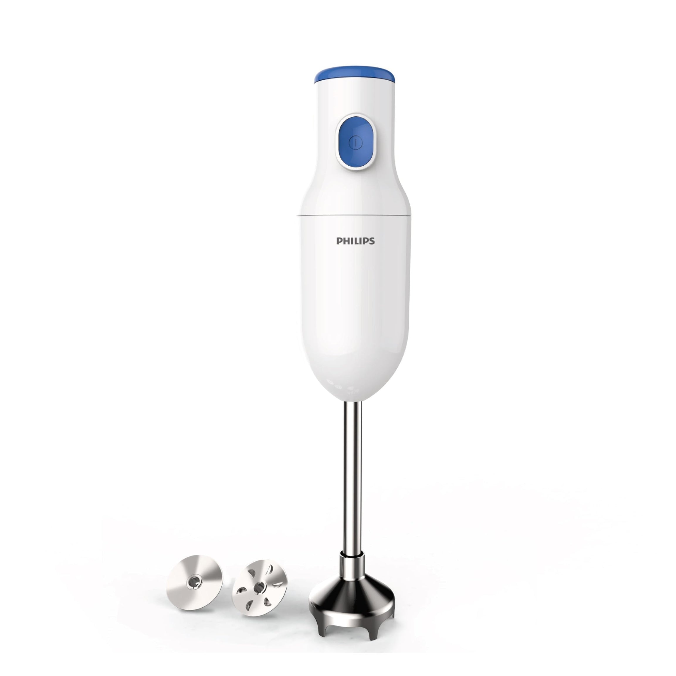 PHILIPS HL1655/00 Hand Blender | Powerful 250W Motor | with Rust free steel arm | Easy single trigger operation | Specially designed blades | Wall bracket for easy storage, 2year warranty Blue & White