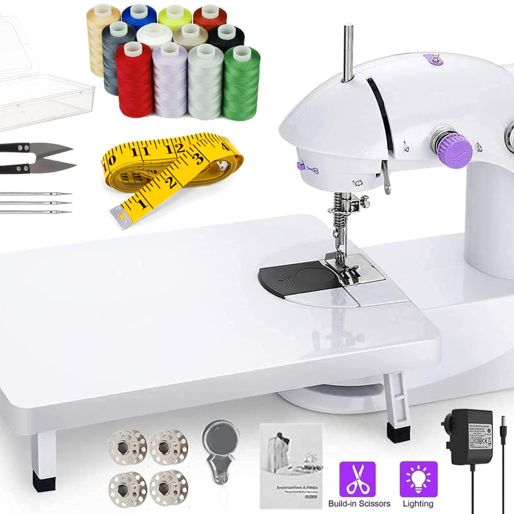 JAXHOM Sewing Machine For Home Tailoring I Silai Machine With Table Set I Stitching Machine For Home Use With Foot Pedal, Adapter And Fully Loaded Sewing Kit (SM+ET+Kt)