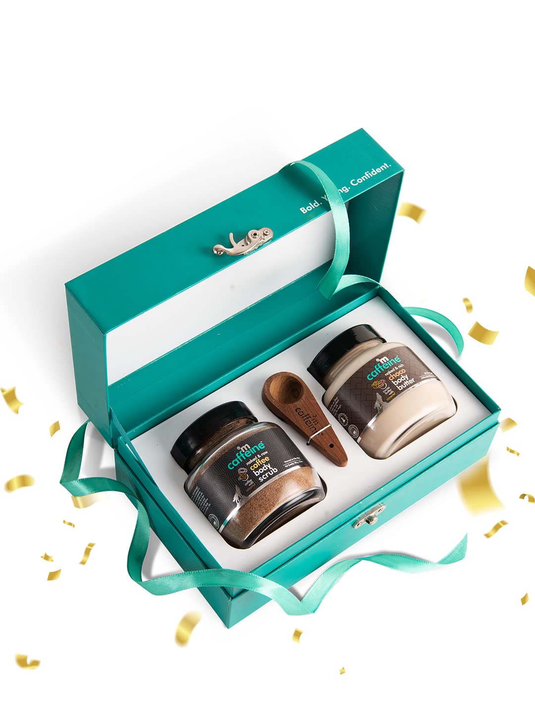 mCaffeine Body Polishing Gift Kit with Body Scrub & Body Butter | Premium Set for Women | Gift Box for All Occasions & Skin Types