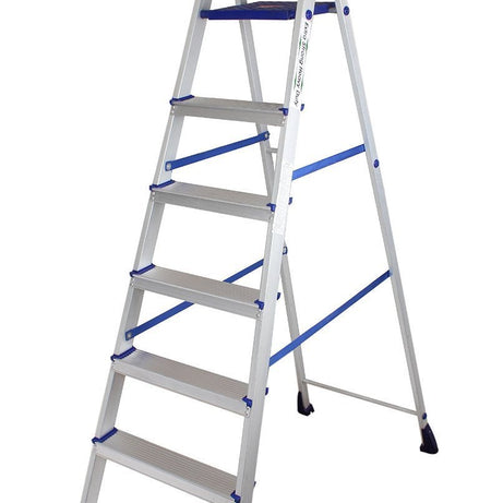 Parasnath Maple 7 Step Light Weight Aluminium Step Ladder Heavy Duty Folding Ladder Made in India