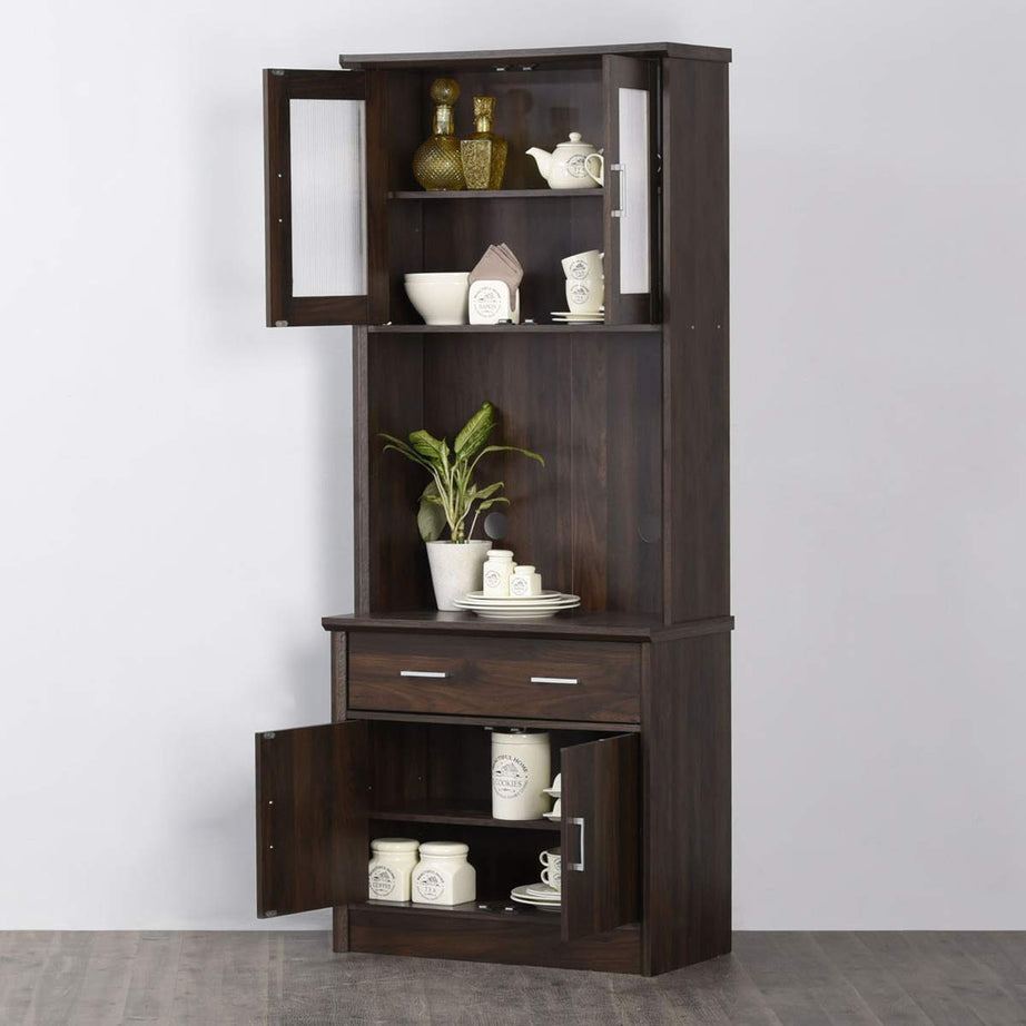 Home Centre Lewis Buffet Hutch - Brown (Engineered Wood)