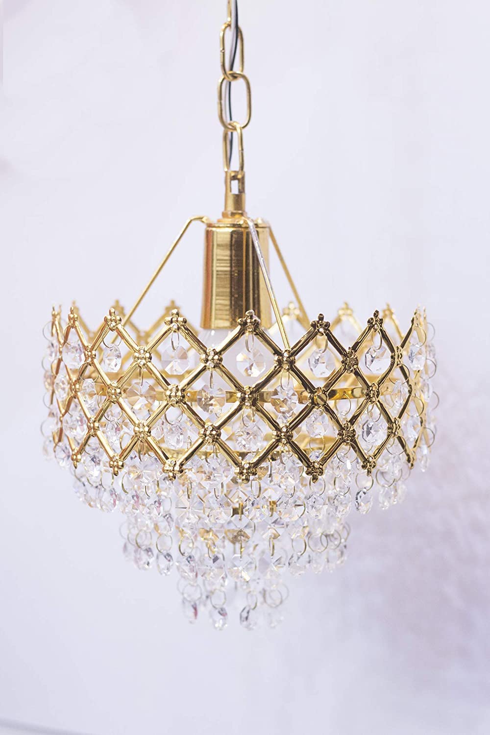 Mahganya 3280 Decoration New Fancy Modern Ceiling Lamp with All Fixtures and Fitting (Gold) (Small)