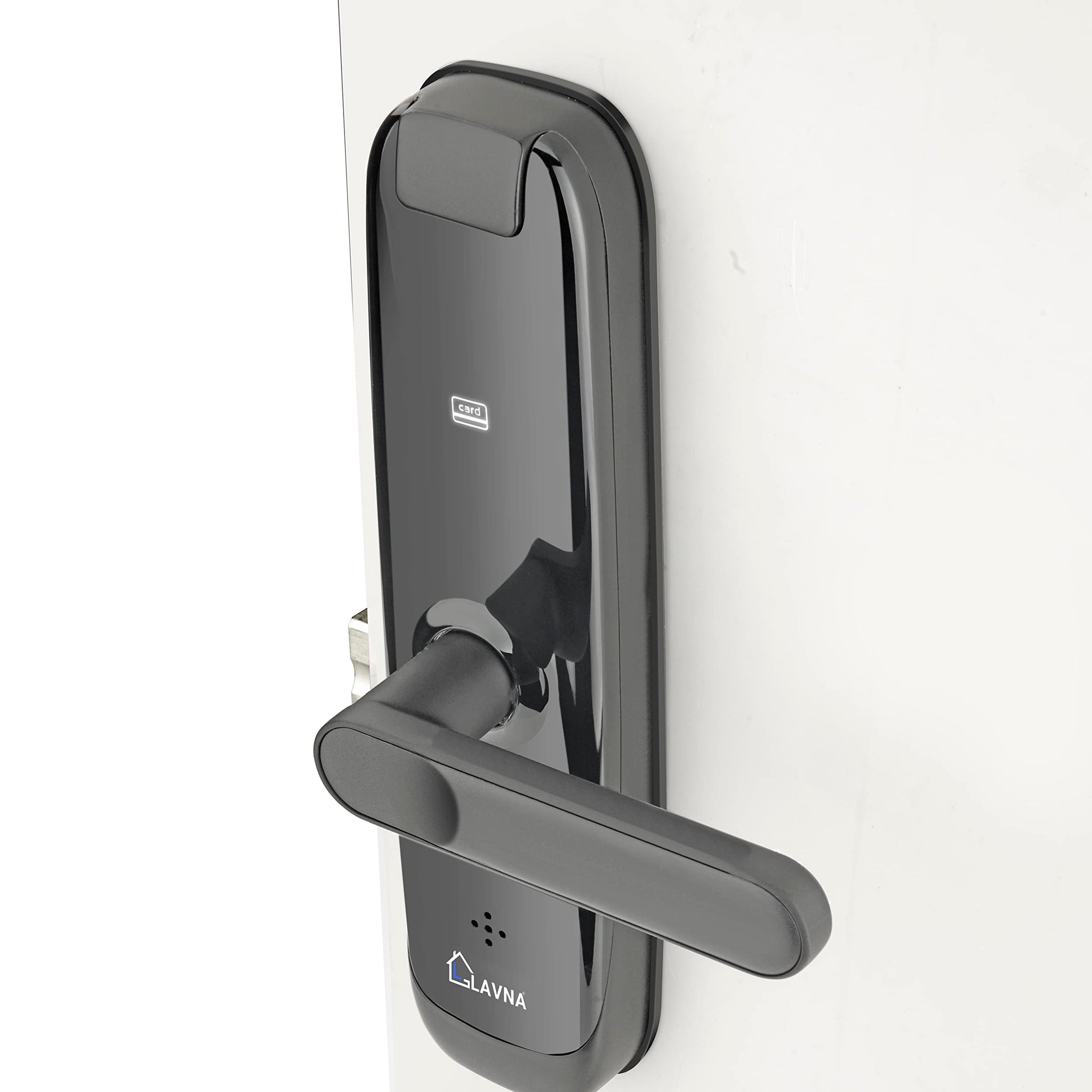 LAVNA Hotel Door Lock with RFID Card & Manual Key Access for Hotel | Resort | PG Room Doors (LH400) (Black)