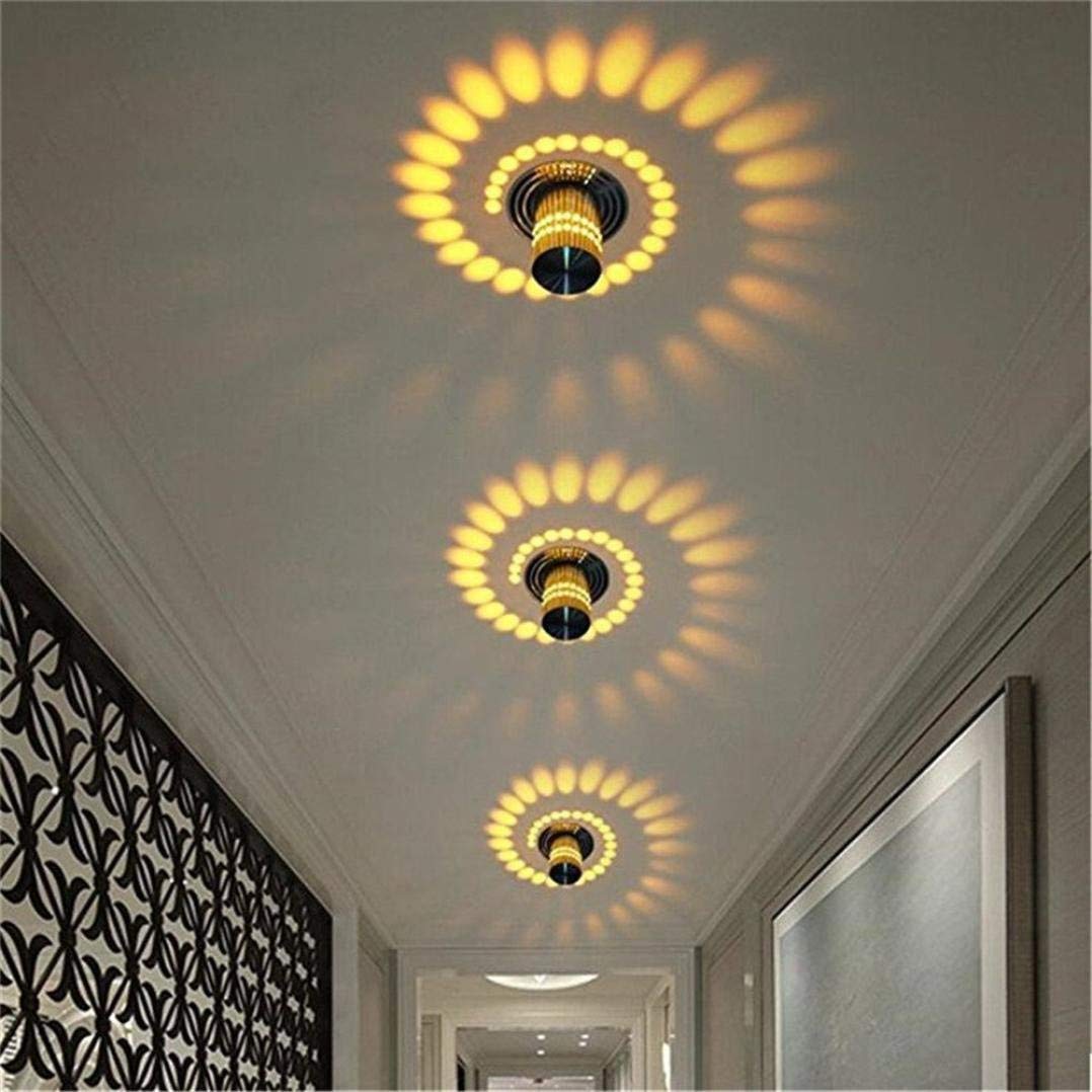 SPARC LIGHTS SL Three® LED 3W Spiral Decorative Theme Interior Wall Light Metallic Body (Warm White) B08YC8LN2S