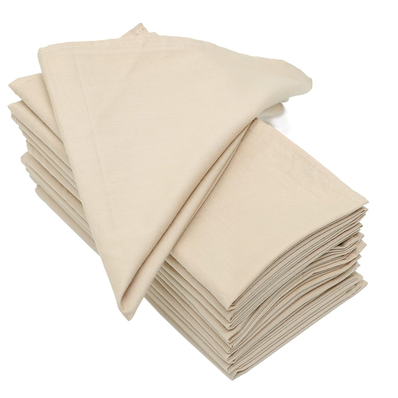 THE HOME TALK Cloth Napkins Set of 12 (18 X 18 Inches) 100% Cotton Everyday Use Cloth Napkins with Mitered Corners Ultra Soft Perfect Dinner Napkins/Table Napkins - Linen