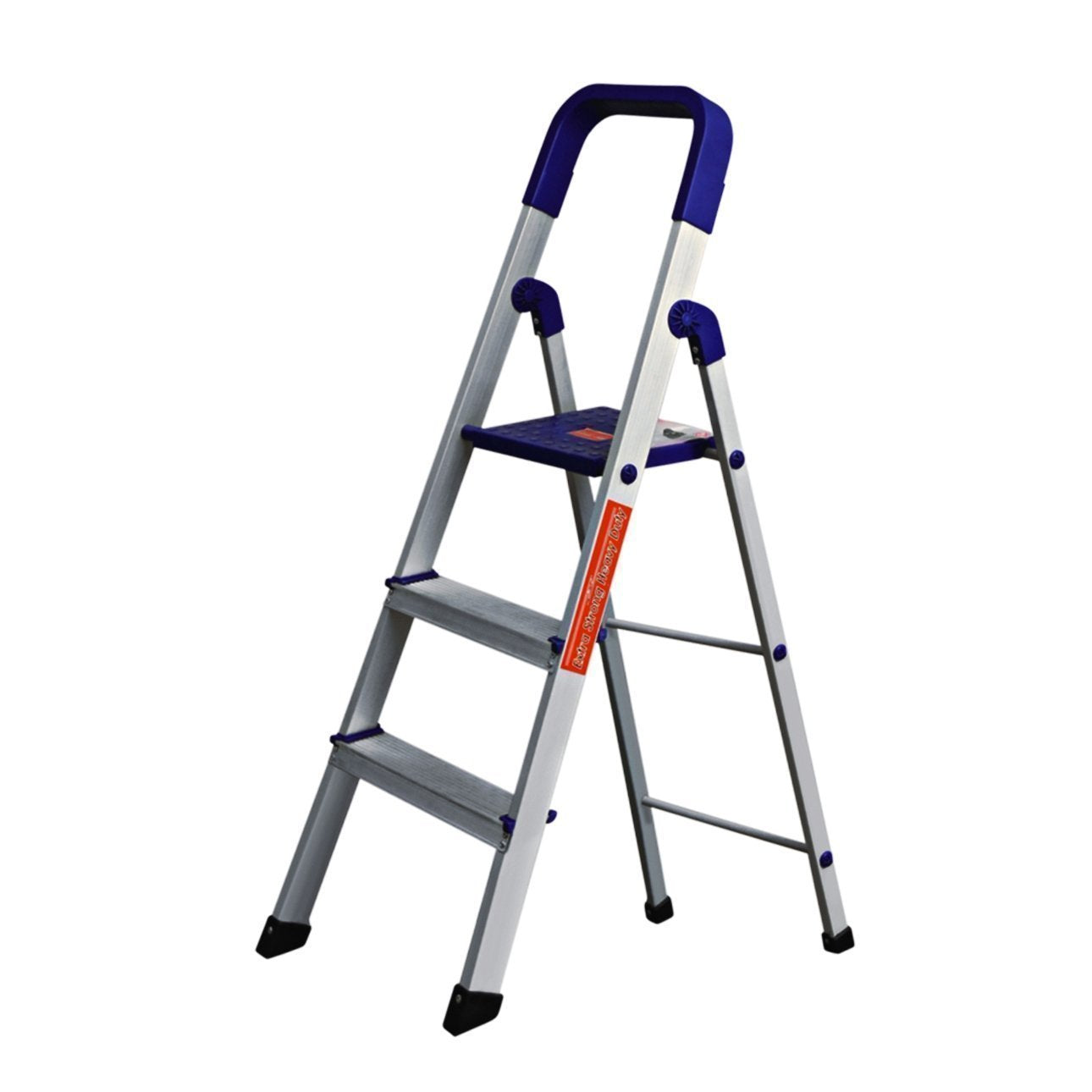 Parasnath Maple 3 Step Light Weight Aluminium Step Ladder 3.2 Ft Heavy Duty Folding Ladder Made in India