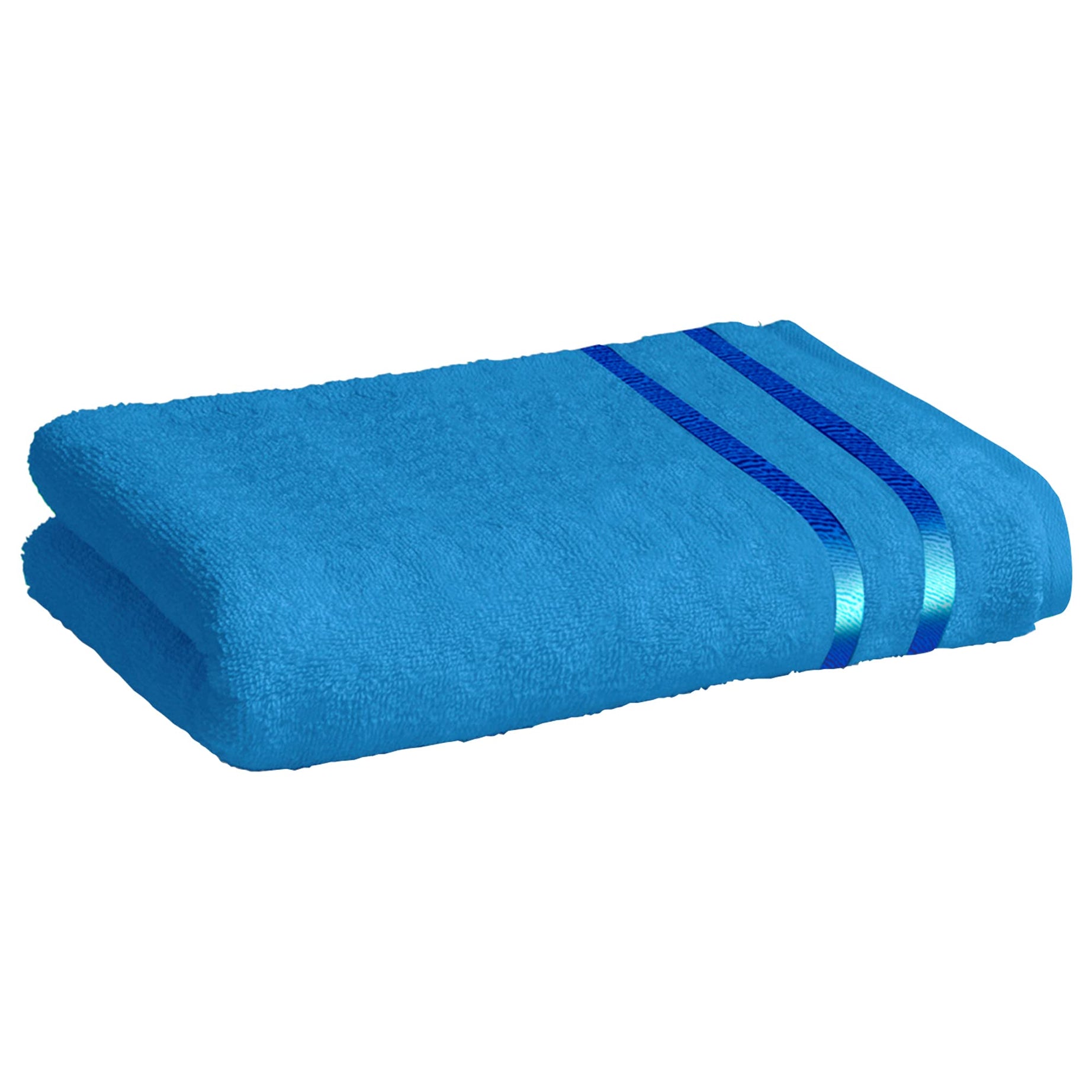 Story@Home 450 GSM 100% Cotton Bath Towel for Men/Women (70 cms x 140 cms), Blue