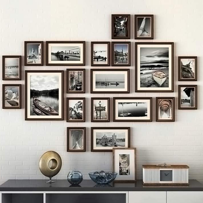 ArtzFolio Wall Photo Frame D119 | Wall Photo Frame Collage for Living Room | Picture Frames Home & Wall Decoration | Dark Brown | Set of 20 Units | 4x6-14 Unit | 6x10-4 Unit | 8x10-2 Unit