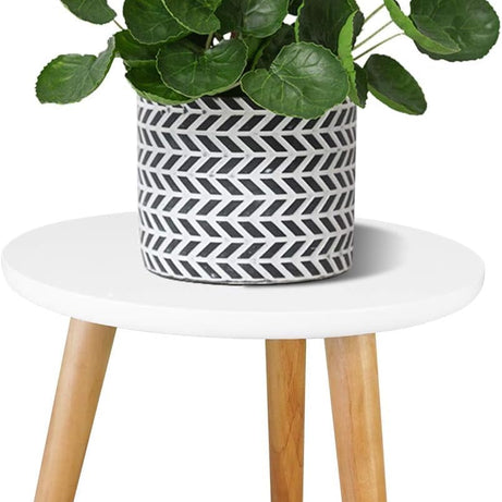 Skafa Plant Stand/Table, Gamla Stand | Plant Stands for Indoor Plants, Stool for Holding Flower Pots Gamla Pots Stand | Indoor/Outdoor Plant Stand, Modern Home Decoration Black (White)