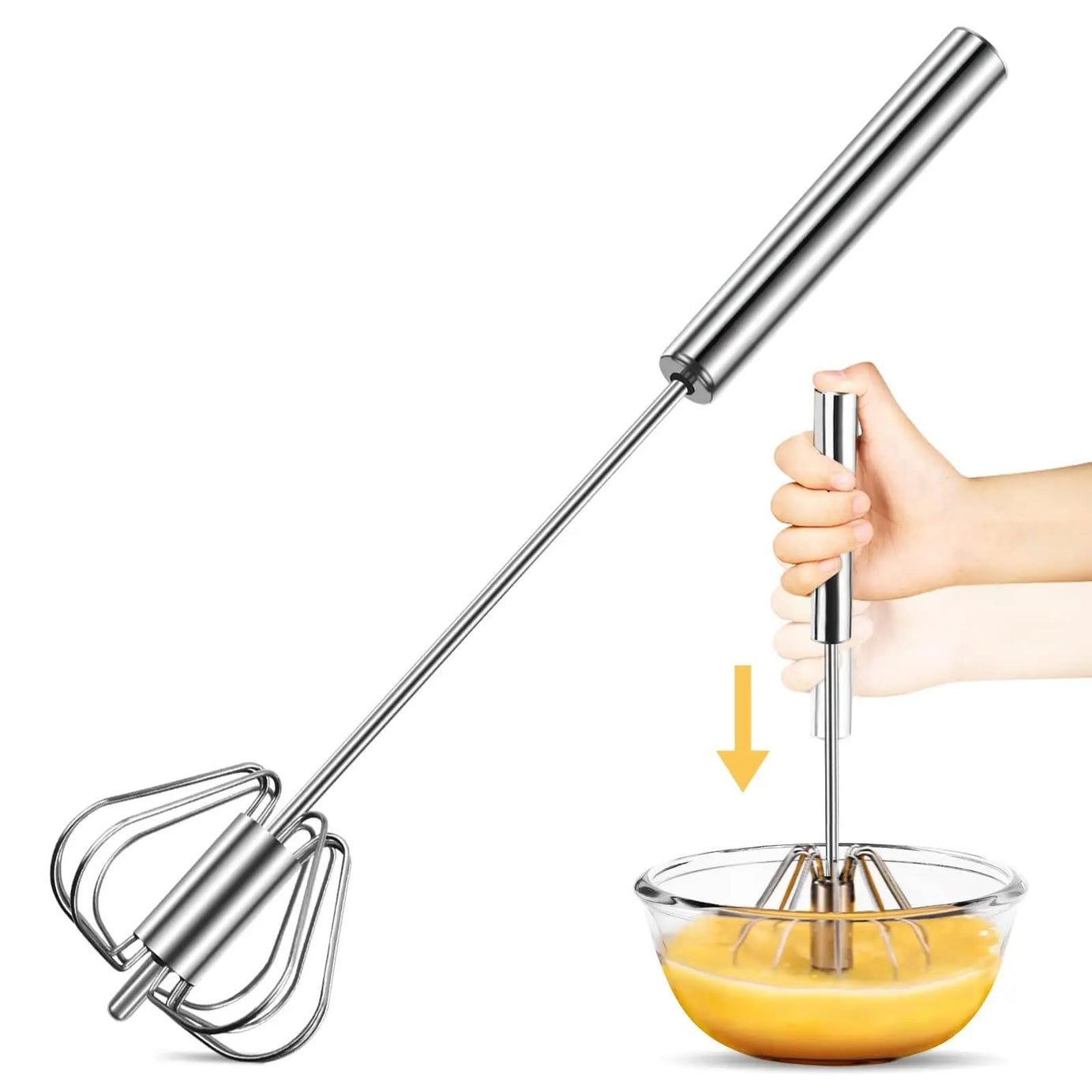 Heart Home Hand Blender | Steel Automatic Hand Blender | Hand Blender for Kitchen | Hand Whiskers for Coffee-Lassi-Cream-Soup-Butter Milk | Mixer Hand Beater | Egg Beater | Silver