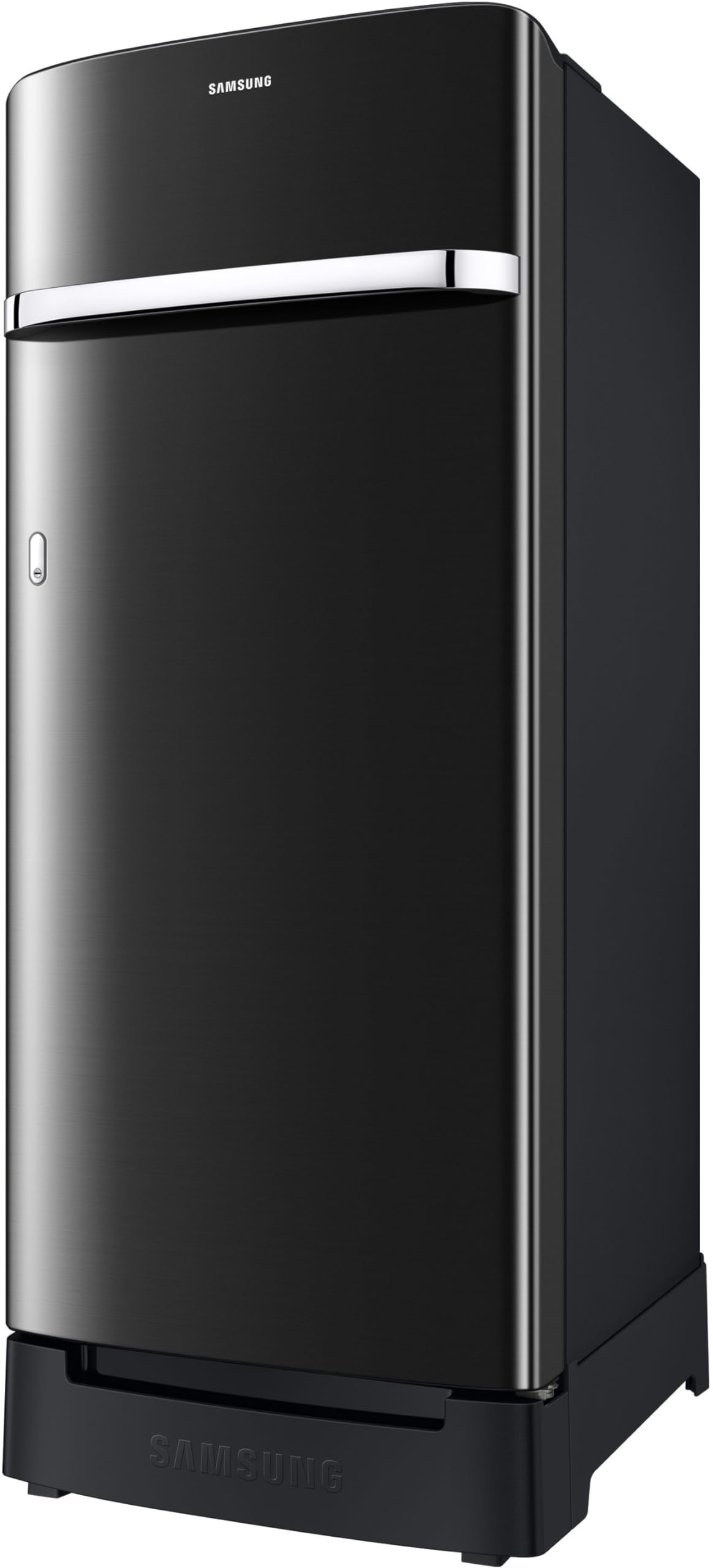 Samsung 215 L, 3 Star, Digital Inverter, Direct-Cool Single Door Refrigerator (RR23D2H23BX/HL, Luxe Black, Base Stand Drawer)