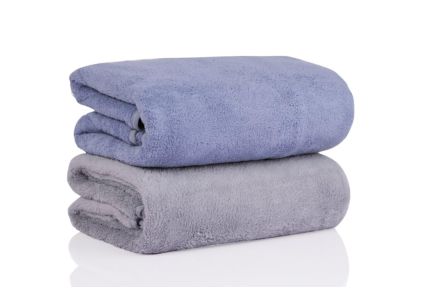 Glivary Microfiber 300 TC Towels For Bath-Soft Towel With Hook Quick Dry Super Absorbent-Bath Towel For Men And Women(70 X 140 Cm) (Grey/Dark Blue)