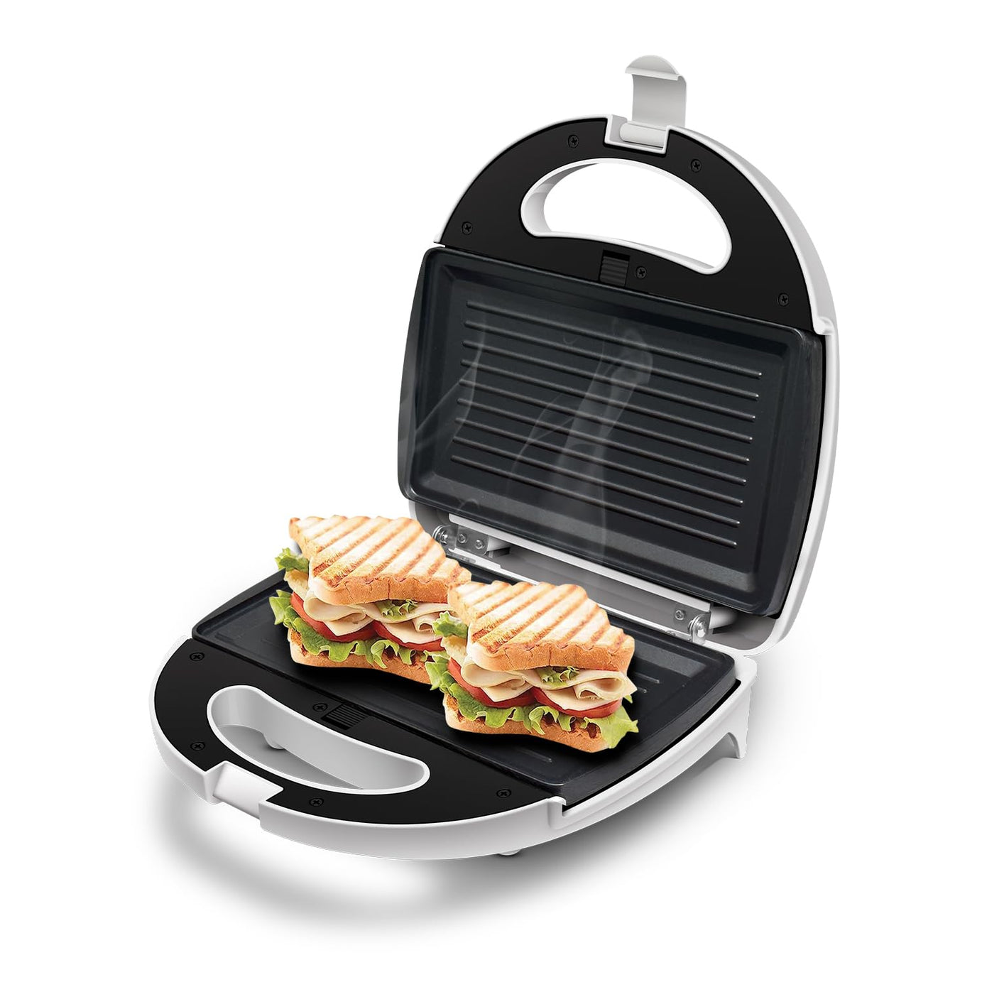 Wipro Vesta BS 301 3-in-1 Detachable 750 Watt Sandwich Maker |Triple Function - Toast, Grill & Waffle|Non Stick BPA & PFOA Free|Auto Temp Cut-off|2 Year Warranty| Regular Bread Size |White