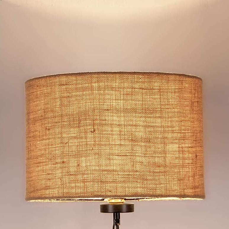 Exotic Art Jute Burlap Lampshade, Brown (12" x 12" x 8") for Table and Floor Lamps