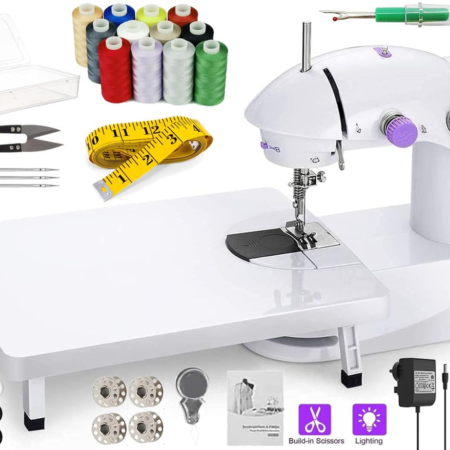 JAXHOM Sewing Machine For Home Tailoring I Silai Machine With Table Set I Stitching Machine For Home Use With Foot Pedal, Adapter And Fully Loaded Sewing Kit (SewingMachine+Table+Kit)