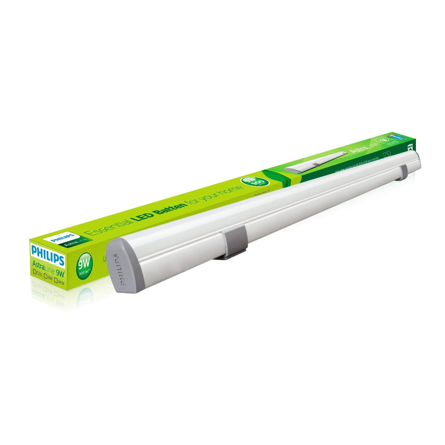 PHILIPS 9W LED White Tubelight Batten, Pack of 1 (919215850487)