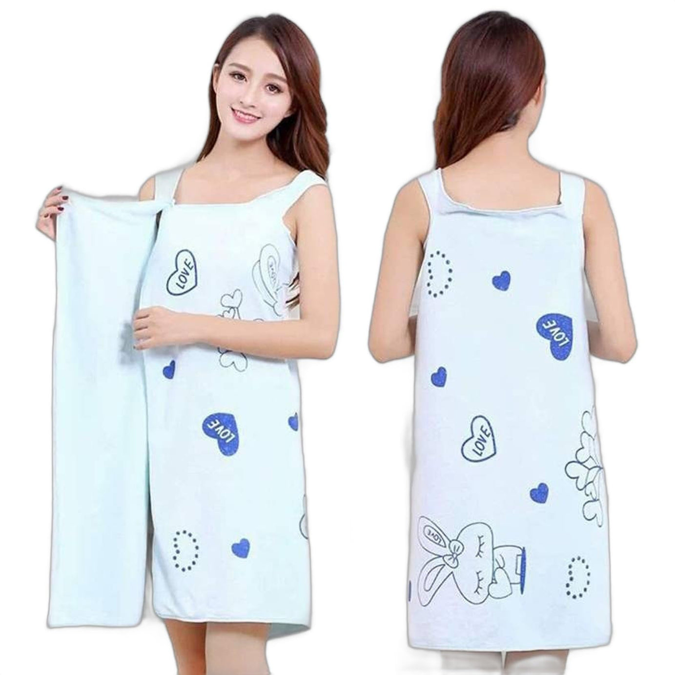 QUICK DRY BATH ROBE FOR WOMEN(Blue color)