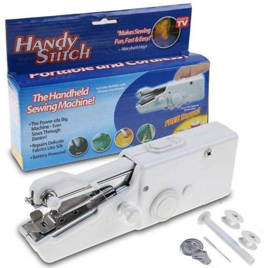 RK RETAILER Handy Stitch Handheld Sewing Machine For Emergency Stitching | Mini Hand Sewing Machine Stapler Style | Silai Machine | Home Tailoring | Hand Machine (White)