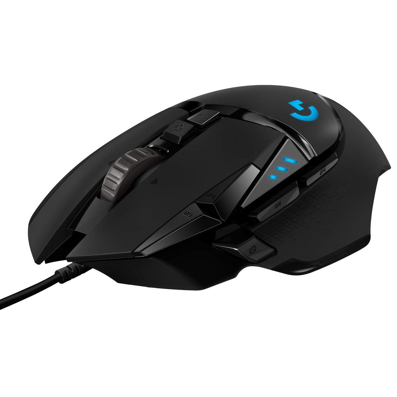 Logitech G502 Hero High Performance Wired USB Gaming Mouse, Hero 25K Sensor, 25,600 DPI, RGB, Adjustable Weights, 11 Programmable Buttons, On-Board Memory, PC/Mac - Black